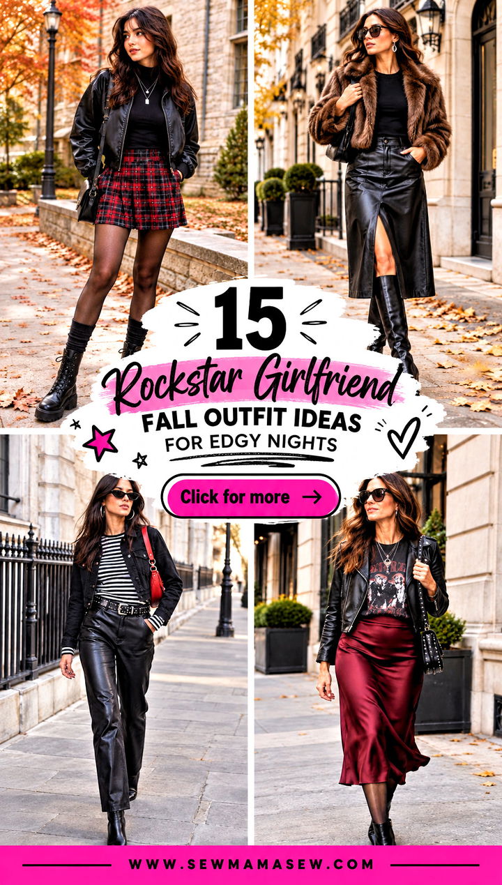 15 Rockstar Girlfriend Fall Outfit Ideas for Edgy Nights - 15 Rockstar Girlfriend Fall Outfit Ideas for Edgy Nights