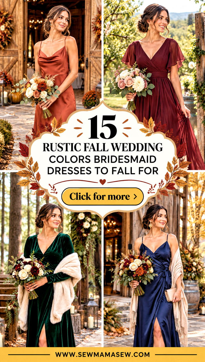 15 Rustic Fall Wedding Colors Bridesmaid Dresses To Fall For - 15 Rustic Fall Wedding Colors Bridesmaid Dresses To Fall For