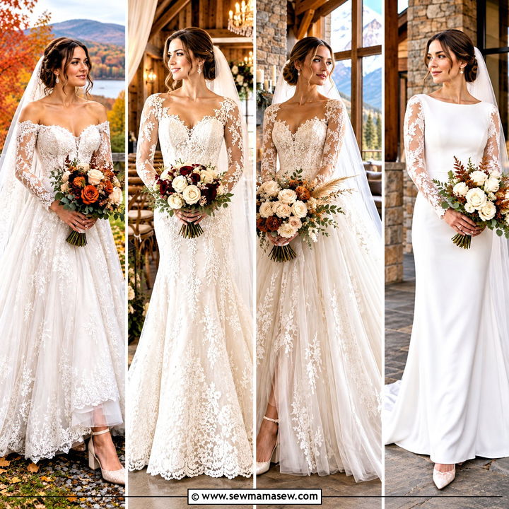 15 Rustic Fall Wedding Dress Lace Long Sleeve Ideas Dreamy Picks