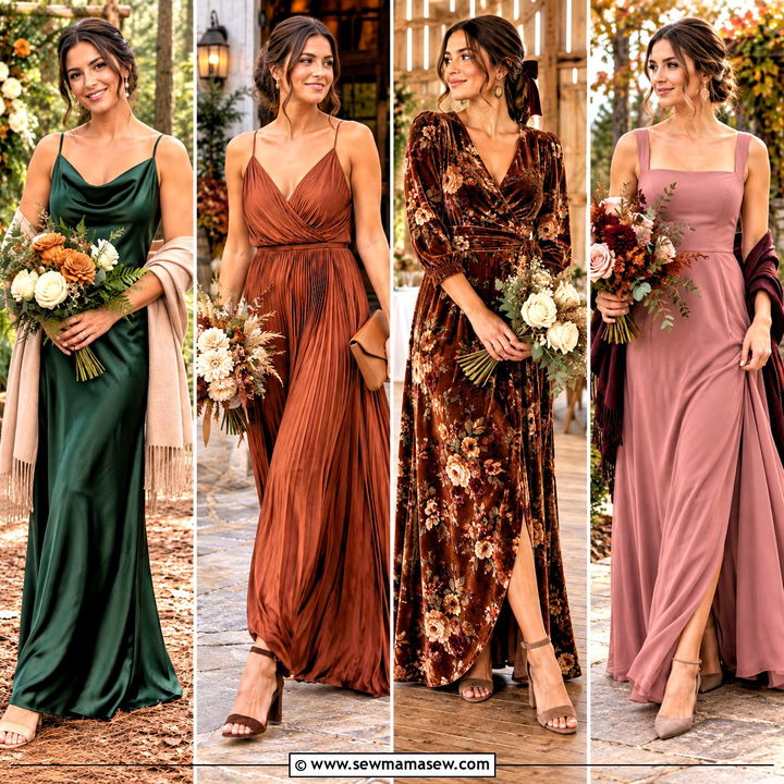 15 Rustic Fall Wedding Ideas Autumn October Bridesmaid Dresses