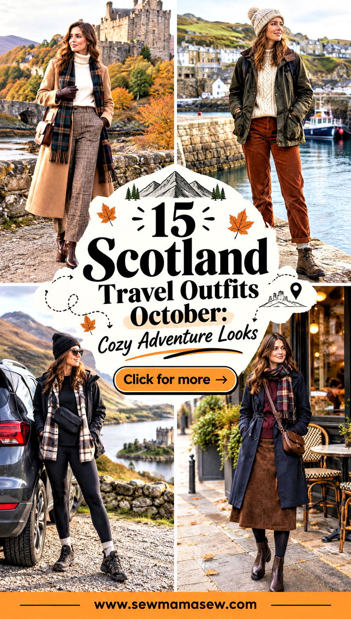 15 Scotland Travel Outfits October Cozy Adventure Looks - 15 Scotland Travel Outfits October: Cozy Adventure Looks