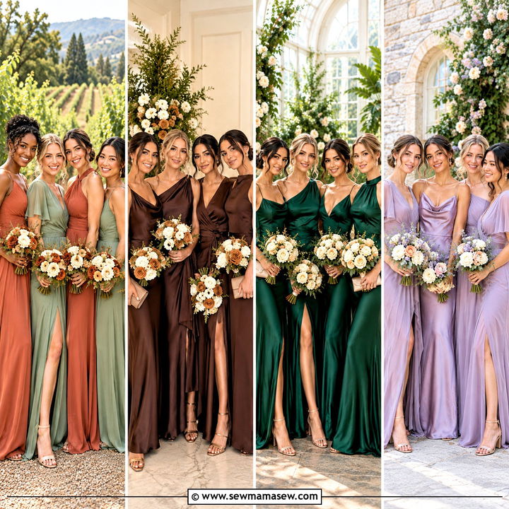 15 September Bridesmaid Dresses Color Palettes to Fall For