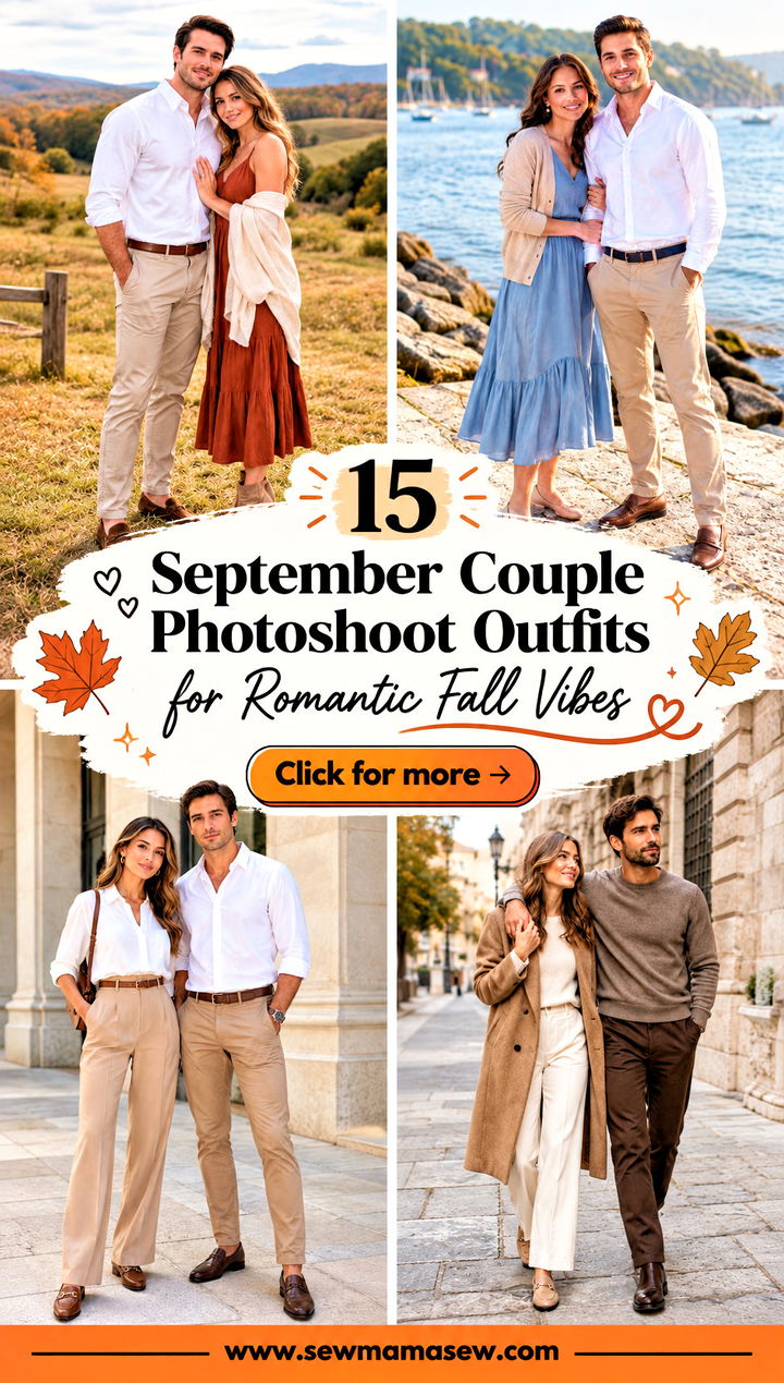 15 September Couple Photoshoot Outfits for Romantic Fall Vibes - 15 September Couple Photoshoot Outfits for Romantic Fall Vibes