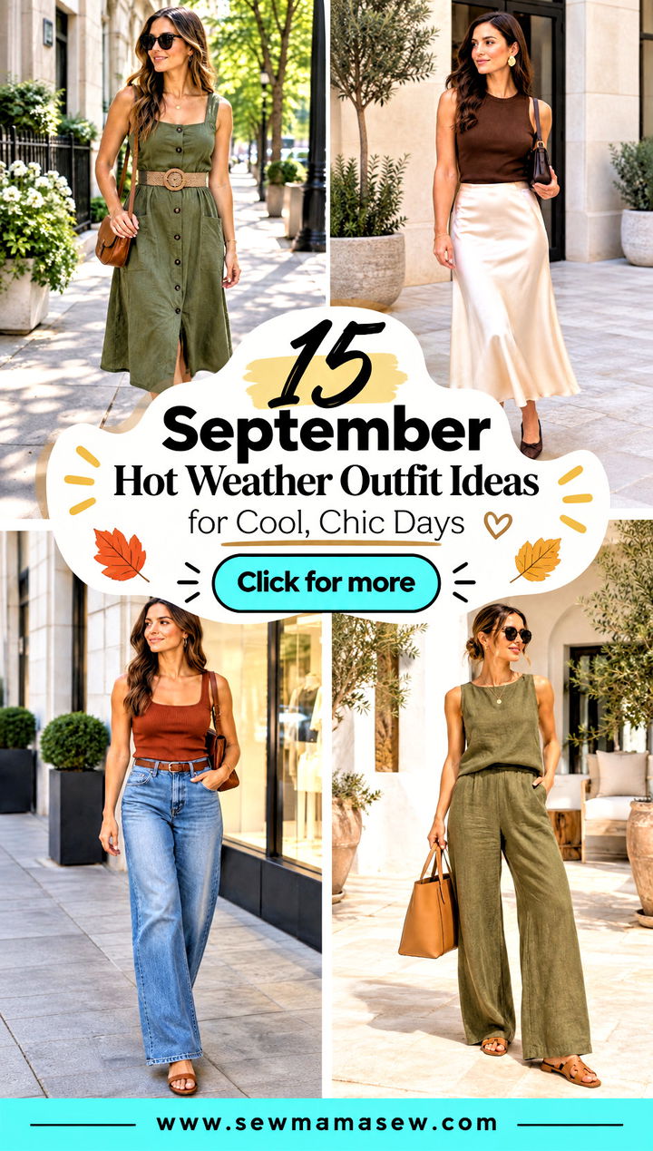 15 September Hot Weather Outfit Ideas for Cool Chic Days - 15 September Hot Weather Outfit Ideas for Cool, Chic Days