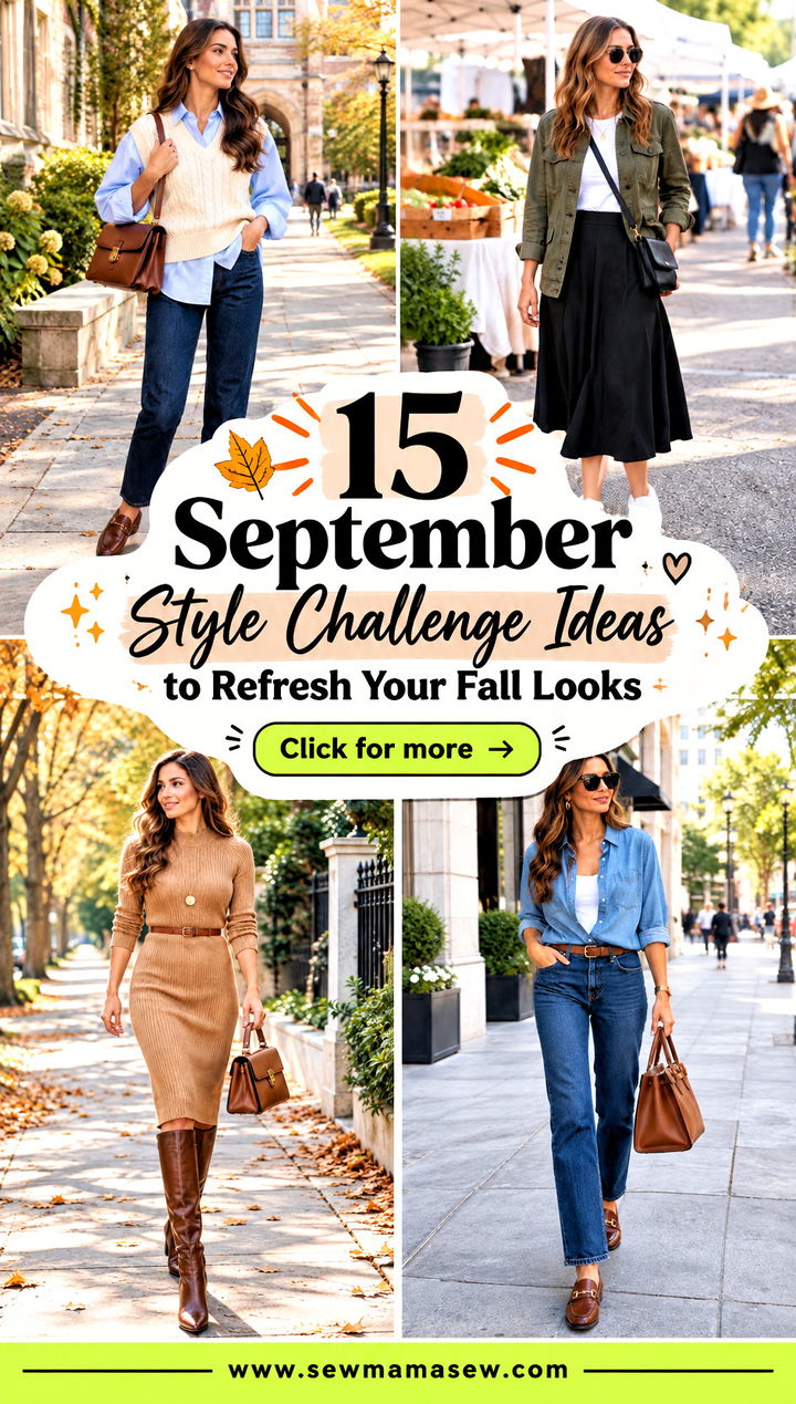 15 September Style Challenge Ideas to Refresh Your Fall Looks - 15 September Style Challenge Ideas to Refresh Your Fall Looks