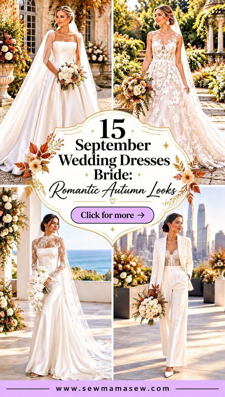 15 September Wedding Dresses Bride Romantic Autumn Looks - 15 September Wedding Dresses Bride: Romantic Autumn Looks