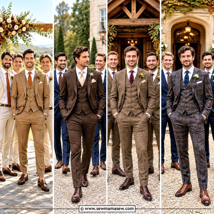 15 September Wedding Groomsmen Groom Attire Ideas: Fall Charm