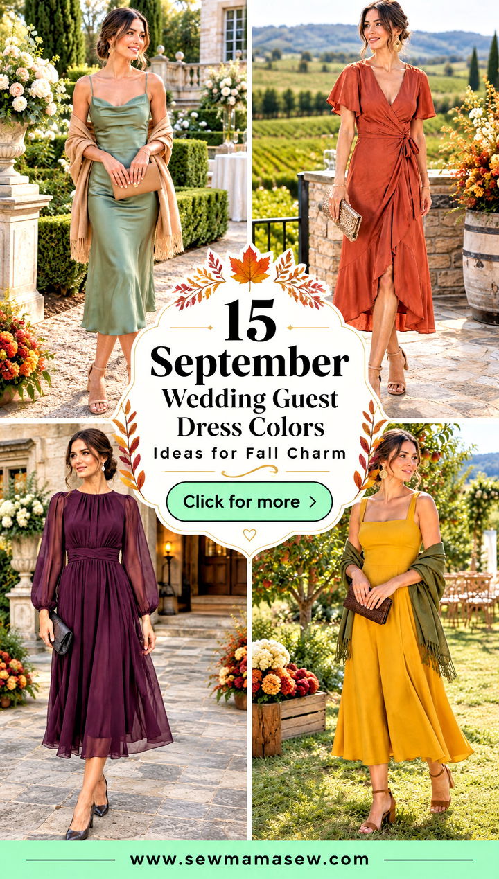 15 September Wedding Guest Dress Colors Ideas for Fall Charm - 15 September Wedding Guest Dress Colors Ideas for Fall Charm
