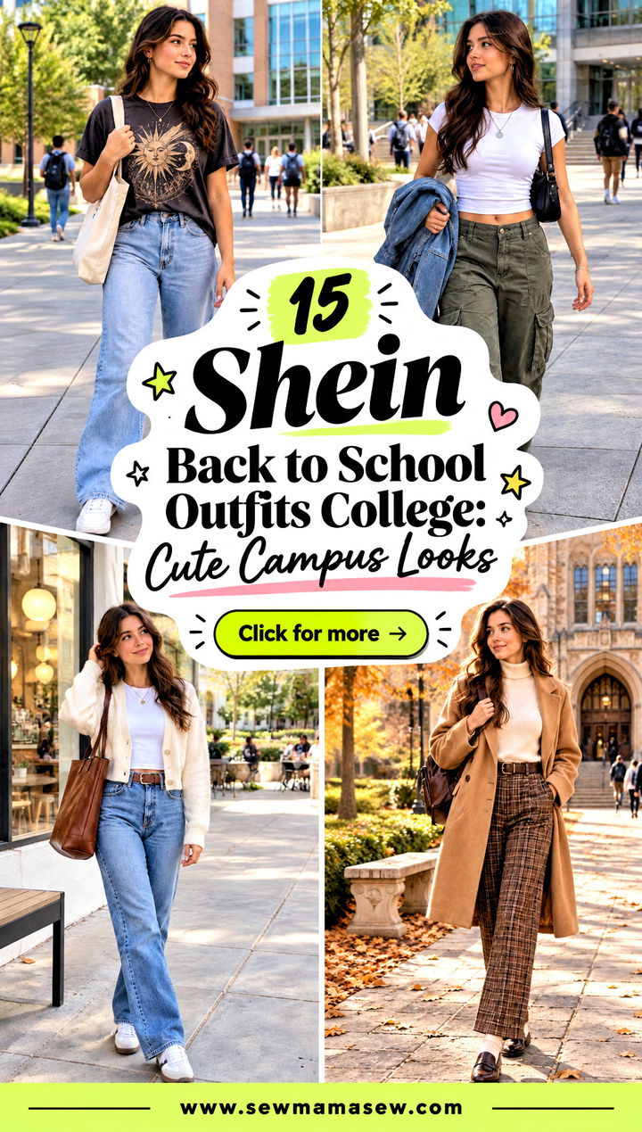 15 Shein Back to School Outfits College Cute Campus Looks - 15 Shein Back to School Outfits College: Cute Campus Looks