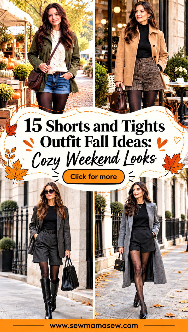 15 Shorts and Tights Outfit Fall Ideas Cozy Weekend Looks - 15 Shorts and Tights Outfit Fall Ideas: Cozy Weekend Looks