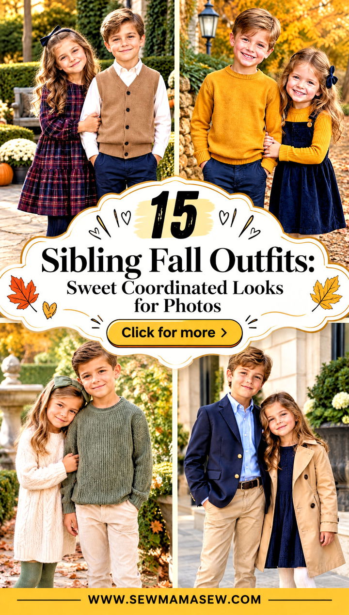 15 Sibling Fall Outfits Sweet Coordinated Looks for Photos - 15 Sibling Fall Outfits: Sweet Coordinated Looks for Photos