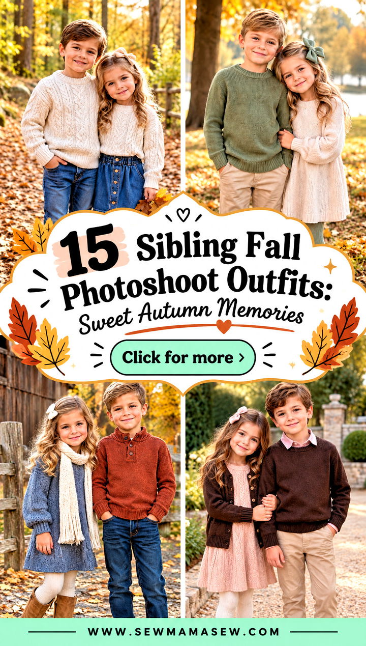 15 Sibling Fall Photoshoot Outfits Sweet Autumn Memories - 15 Sibling Fall Photoshoot Outfits: Sweet Autumn Memories