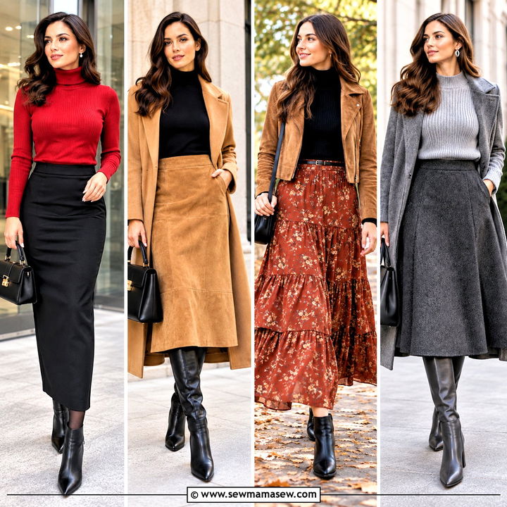 15 Skirts and Sweaters Outfit Fall Ideas for Cozy Weekends