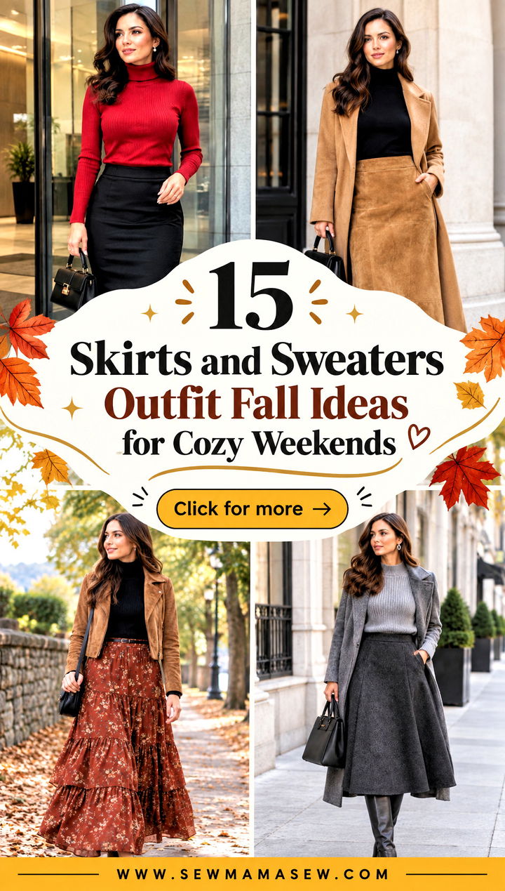 15 Skirts and Sweaters Outfit Fall Ideas for Cozy Weekends - 15 Skirts and Sweaters Outfit Fall Ideas for Cozy Weekends