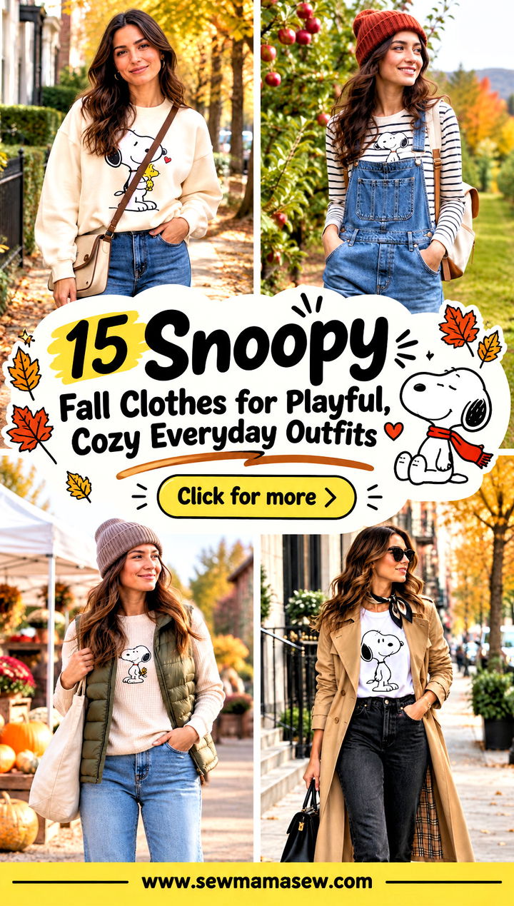 15 Snoopy Fall Clothes for Playful Cozy Everyday Outfits - 15 Snoopy Fall Clothes for Playful, Cozy Everyday Outfits
