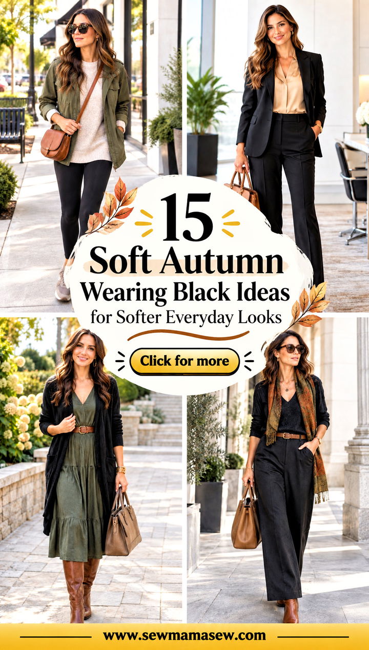 15 Soft Autumn Wearing Black Ideas for Softer Everyday Looks - 15 Soft Autumn Wearing Black Ideas for Softer Everyday Looks