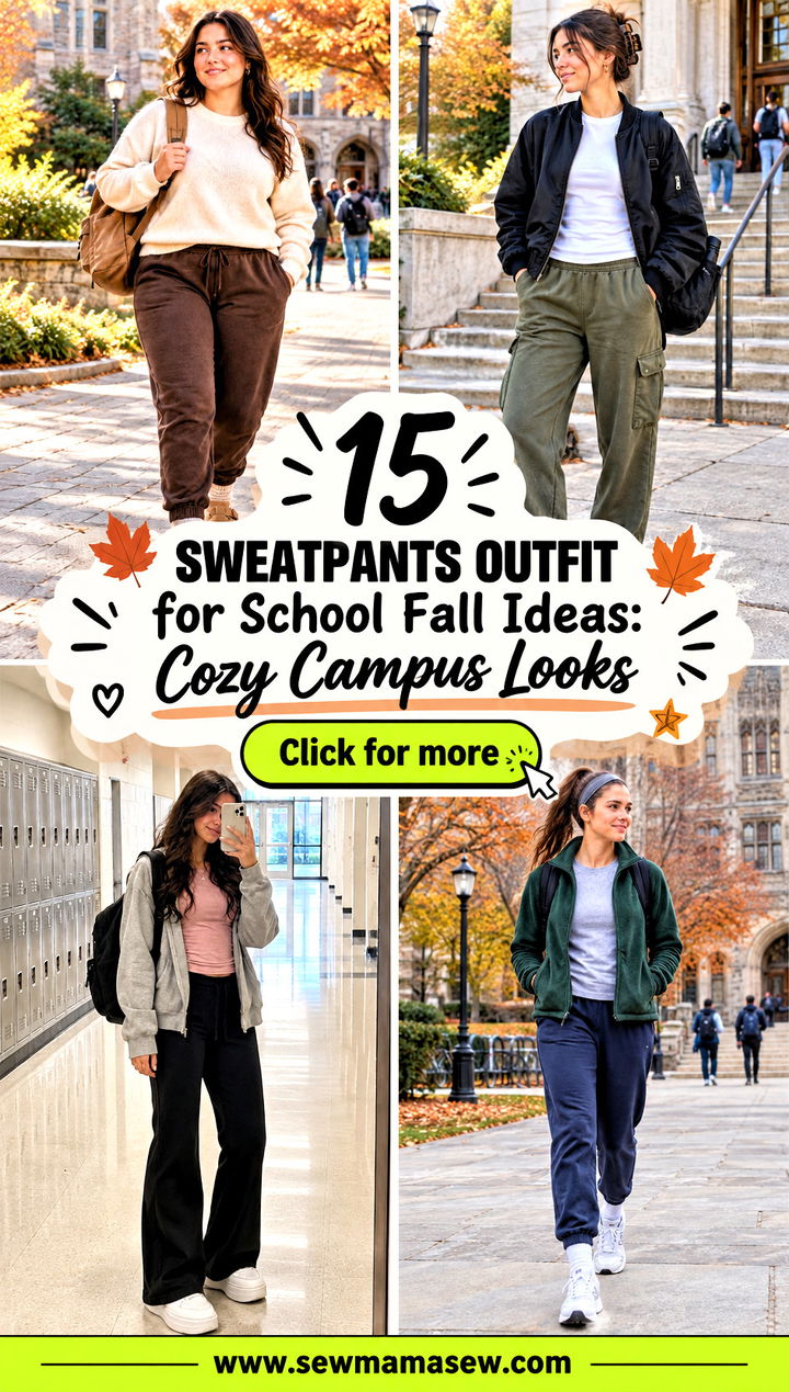 15 Sweatpants Outfit for School Fall Ideas Cozy Campus Looks - 15 Sweatpants Outfit for School Fall Ideas: Cozy Campus Looks