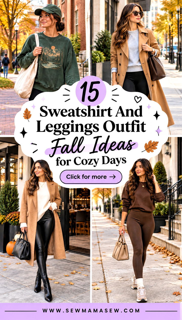 15 Sweatshirt And Leggings Outfit Fall Ideas for Cozy Days - 15 Sweatshirt And Leggings Outfit Fall Ideas for Cozy Days