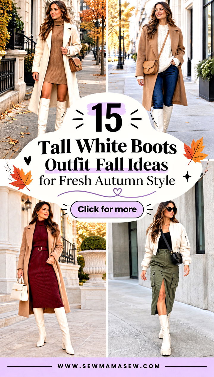 15 Tall White Boots Outfit Fall Ideas for Fresh Autumn Style - 15 Tall White Boots Outfit Fall Ideas for Fresh Autumn Style
