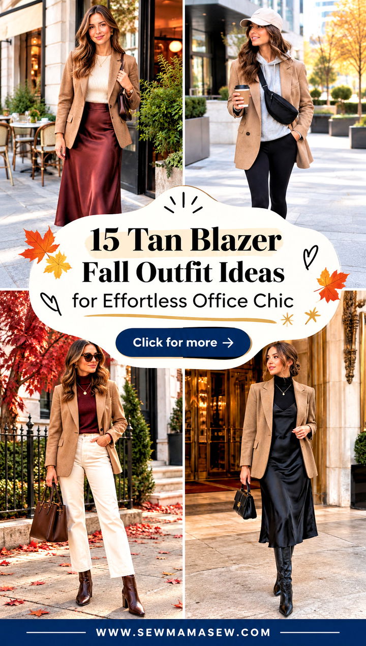 15 Tan Blazer Fall Outfit Ideas for Effortless Office Chic - 15 Tan Blazer Fall Outfit Ideas for Effortless Office Chic