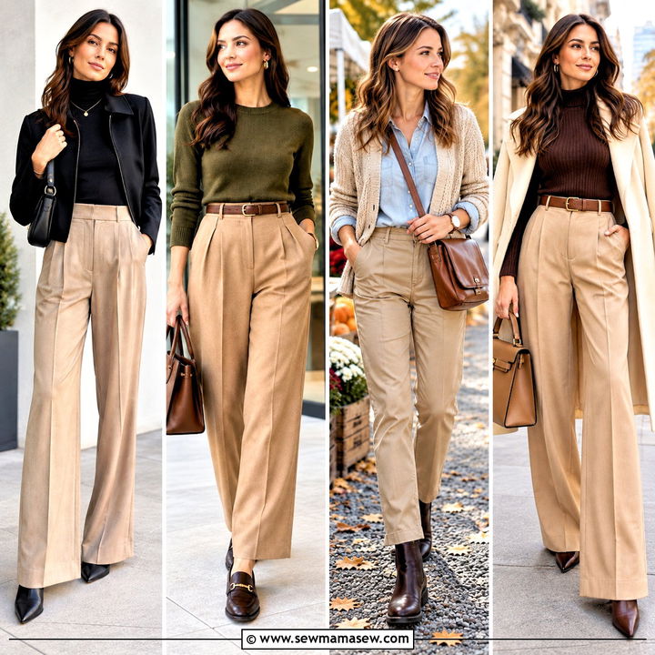 15 Tan Pants Outfit Fall Ideas for Cozy Work-to-Weekend Style
