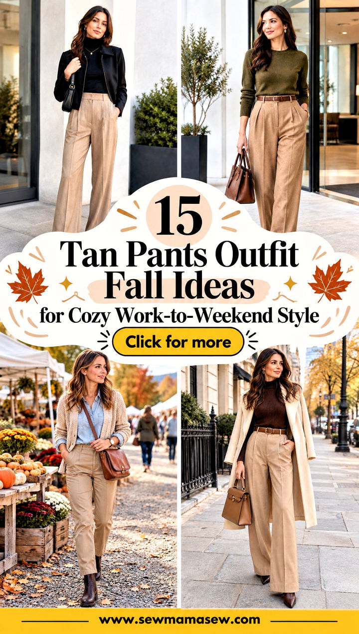 15 Tan Pants Outfit Fall Ideas for Cozy Work-to-Weekend Style - 15 Tan Pants Outfit Fall Ideas for Cozy Work-to-Weekend Style