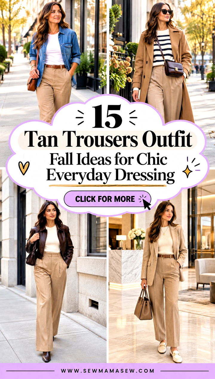 15 Tan Trousers Outfit Fall Ideas for Chic Everyday Dressing - 15 Tan Trousers Outfit Fall Ideas for Chic Everyday Dressing