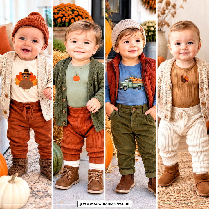 15 Thanksgiving Onesie Ideas for Boys for Sweet Baby Photos