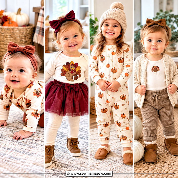 15 Thanksgiving Onesie Ideas for Girls for Cute Baby Photos