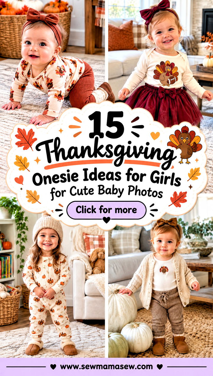 15 Thanksgiving Onesie Ideas for Girls for Cute Baby Photos - 15 Thanksgiving Onesie Ideas for Girls for Cute Baby Photos