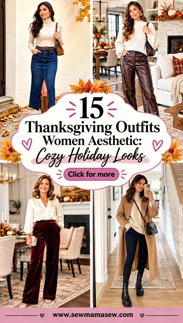 15 Thanksgiving Outfits Women Aesthetic Cozy Holiday Looks - 15 Thanksgiving Outfits Women Aesthetic: Cozy Holiday Looks