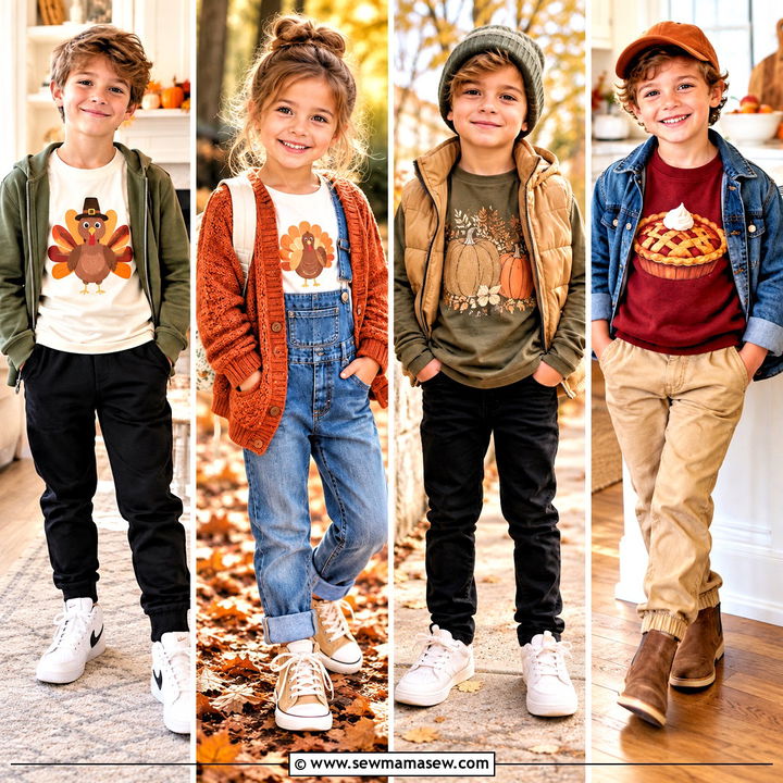 15 Thanksgiving Shirt Ideas for Kids for Festive Family Fun