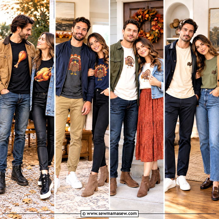 15 Thanksgiving Shirts for Couples for Cute Holiday Photos