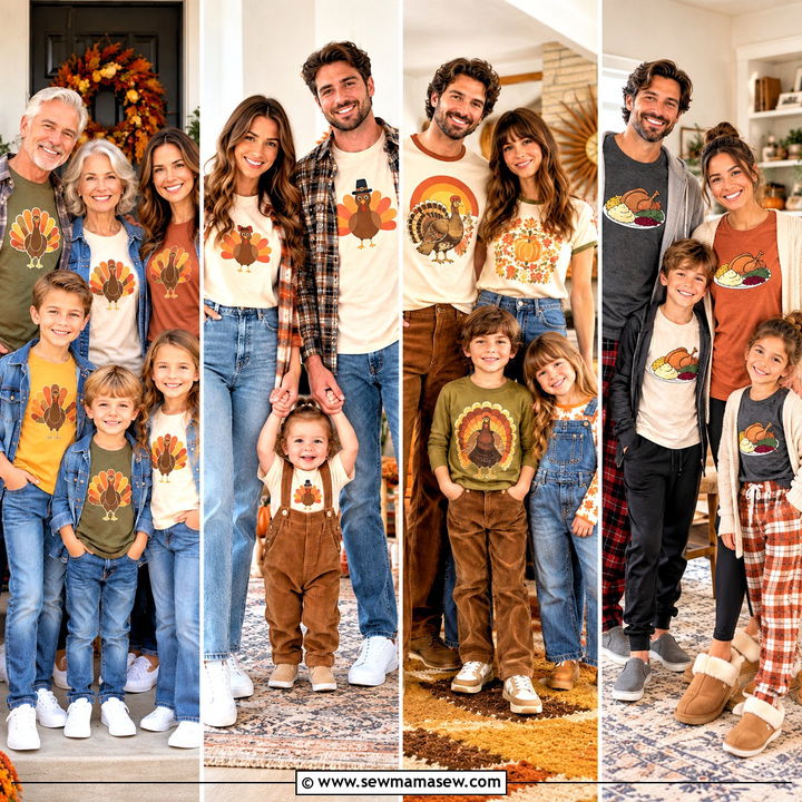 15 Thanksgiving Tshirt Ideas for Family for Fun Holiday Photos