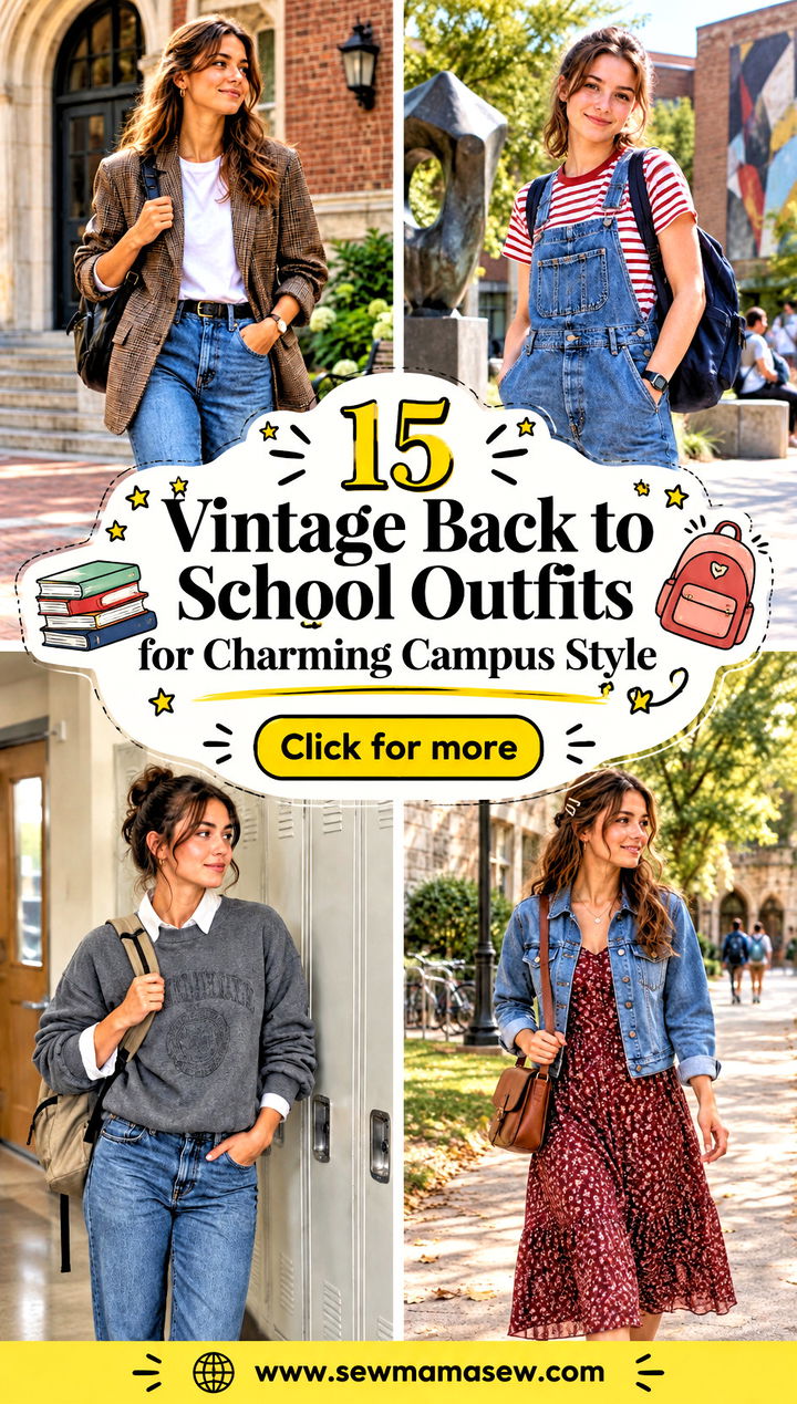 15 Vintage Back to School Outfits for Charming Campus Style - 15 Vintage Back to School Outfits for Charming Campus Style