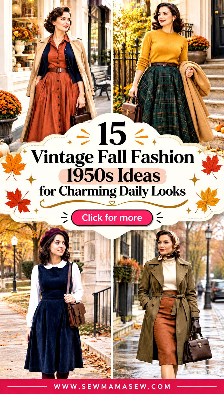 15 Vintage Fall Fashion 1950s Ideas for Charming Daily Looks - 15 Vintage Fall Fashion 1950s Ideas for Charming Daily Looks