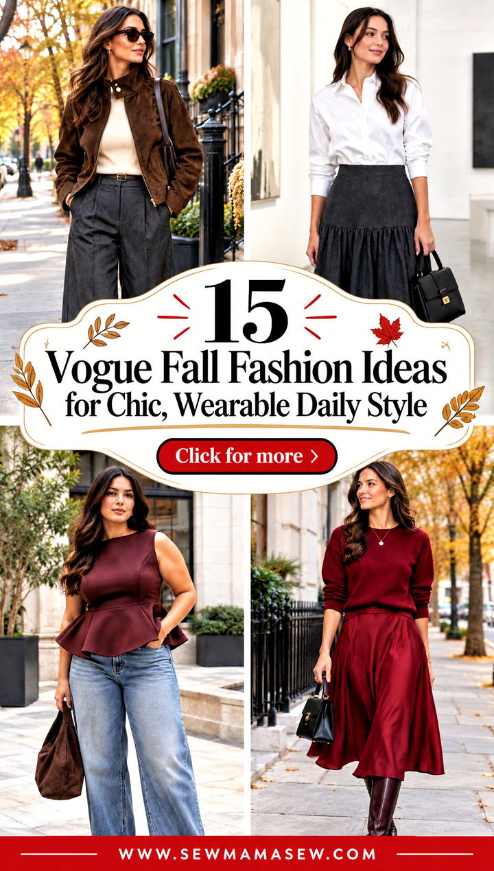 15 Vogue Fall Fashion Ideas for Chic Wearable Daily Style - 15 Vogue Fall Fashion Ideas for Chic, Wearable Daily Style