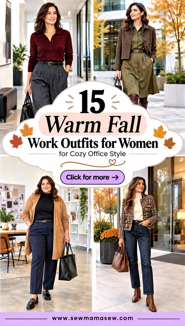 15 Warm Fall Work Outfits for Women for Cozy Office Style - 15 Warm Fall Work Outfits for Women for Cozy Office Style