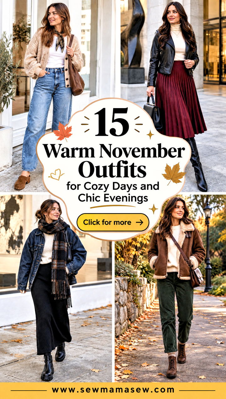 15 Warm November Outfits for Cozy Days and Chic Evenings - 15 Warm November Outfits for Cozy Days and Chic Evenings