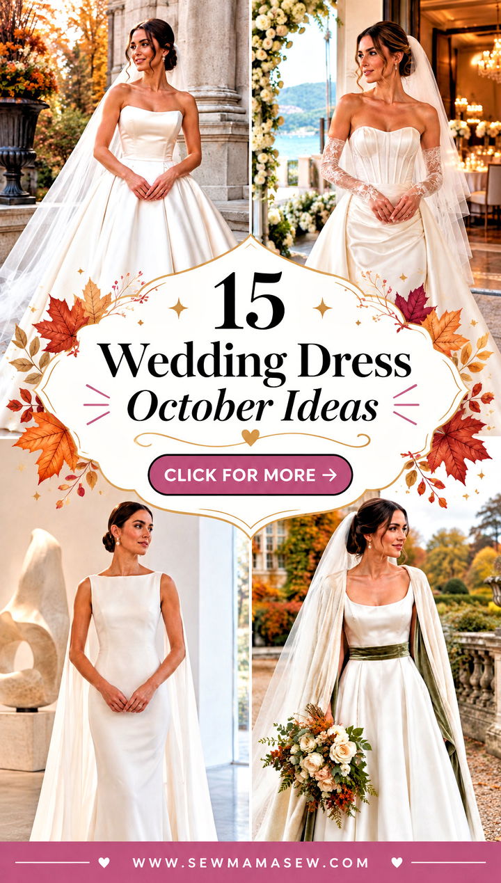 15 Wedding Dress October Ideas Romantic Looks for Fall Brides - 15 Wedding Dress October Ideas: Romantic Looks for Fall Brides