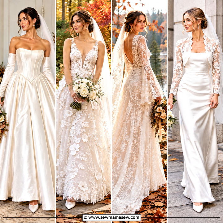 15 Wedding Dresses For Autumn: Romantic Styles for Crisp Days