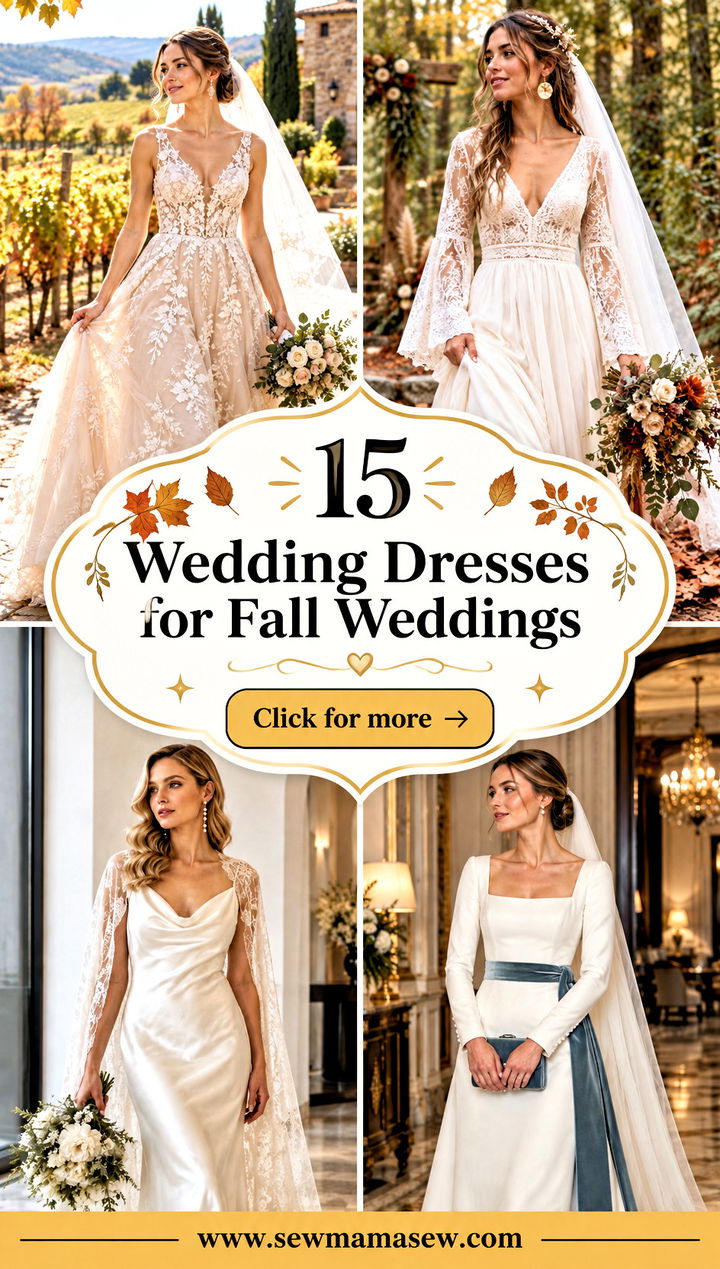 15 Wedding Dresses for Fall Weddings Romantic Autumn Looks - 15 Wedding Dresses for Fall Weddings: Romantic Autumn Looks