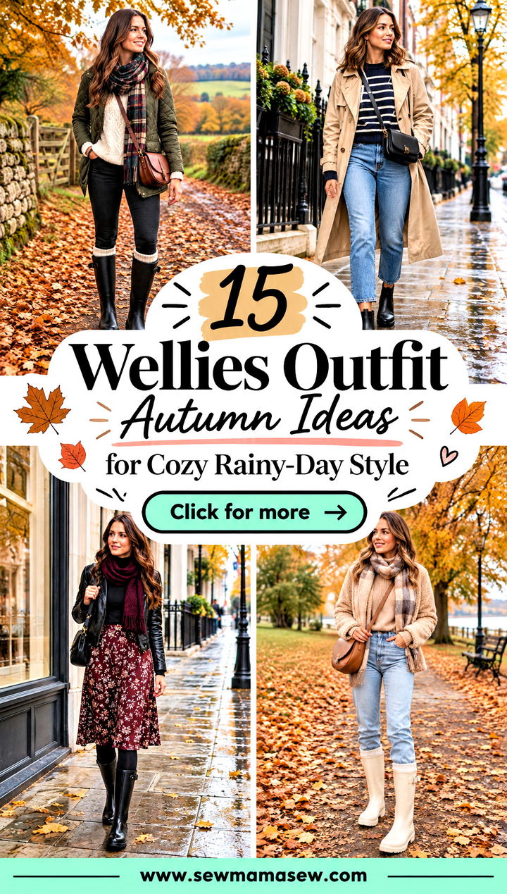 15 Wellies Outfit Autumn Ideas for Cozy Rainy-Day Style - 15 Wellies Outfit Autumn Ideas for Cozy Rainy-Day Style