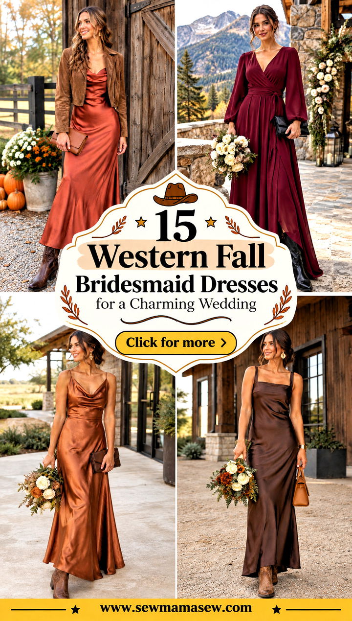 15 Western Fall Bridesmaid Dresses for a Charming Wedding - 15 Western Fall Bridesmaid Dresses for a Charming Wedding