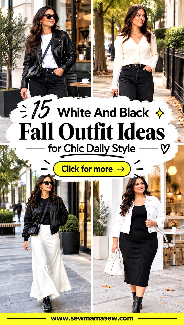 15 White And Black Fall Outfit Ideas for Chic Daily Style - 15 White And Black Fall Outfit Ideas for Chic Daily Style