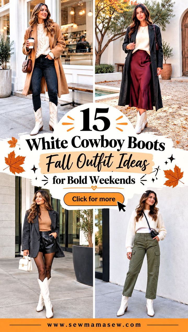 15 White Cowboy Boots Fall Outfit Ideas for Bold Weekends - 15 White Cowboy Boots Fall Outfit Ideas for Bold Weekends