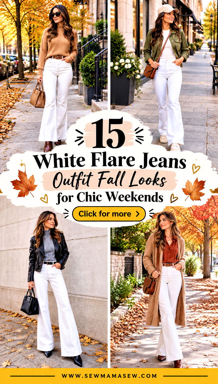 15 White Flare Jeans Outfit Fall Looks for Chic Weekends - 15 White Flare Jeans Outfit Fall Looks for Chic Weekends