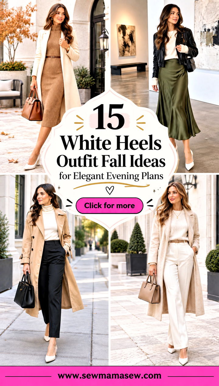 15 White Heels Outfit Fall Ideas for Elegant Evening Plans - 15 White Heels Outfit Fall Ideas for Elegant Evening Plans