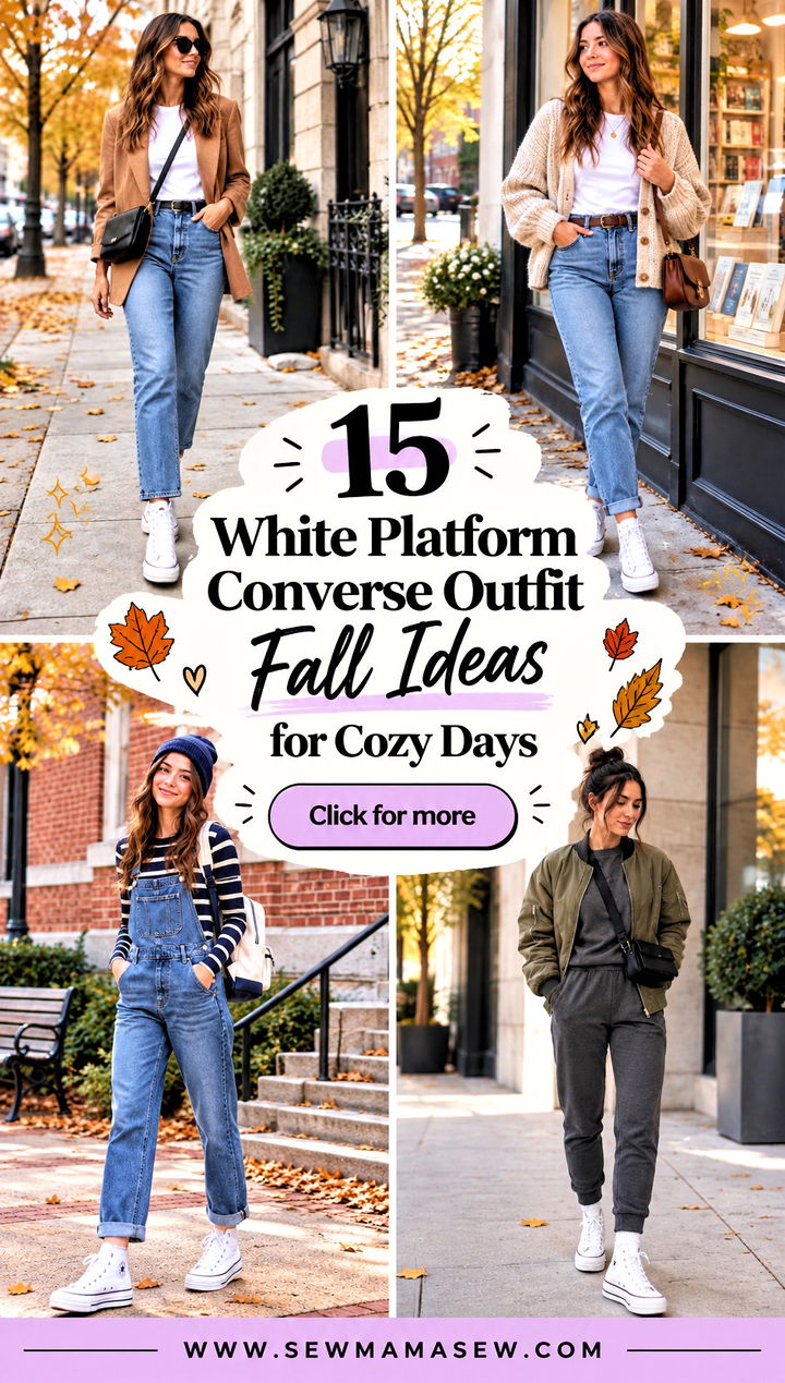 15 White Platform Converse Outfit Fall Ideas for Cozy Days - 15 White Platform Converse Outfit Fall Ideas for Cozy Days