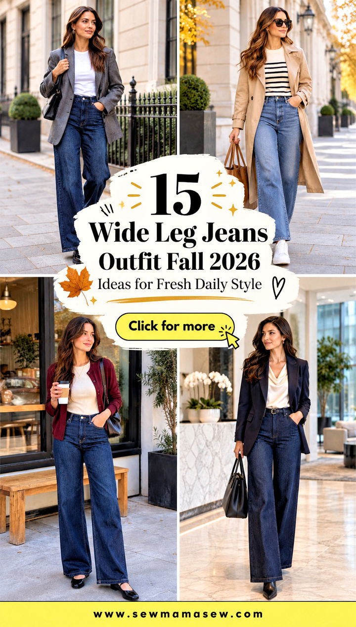 15 Wide Leg Jeans Outfit Fall 2026 Ideas for Fresh Daily Style - 15 Wide Leg Jeans Outfit Fall 2026 Ideas for Fresh Daily Style